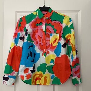 JCrew NWT Cotton poplin classic popover shirt in Ratti® jardin floral, 4